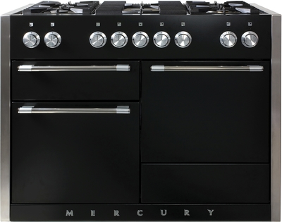 Rs16820 mercury 1200 dual fuel in gloss black with polished stainless steel trim