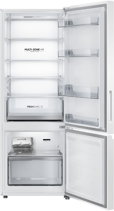 Hrf318bw   haier 309l 500 series bottom mount fridge freezer white %286%29